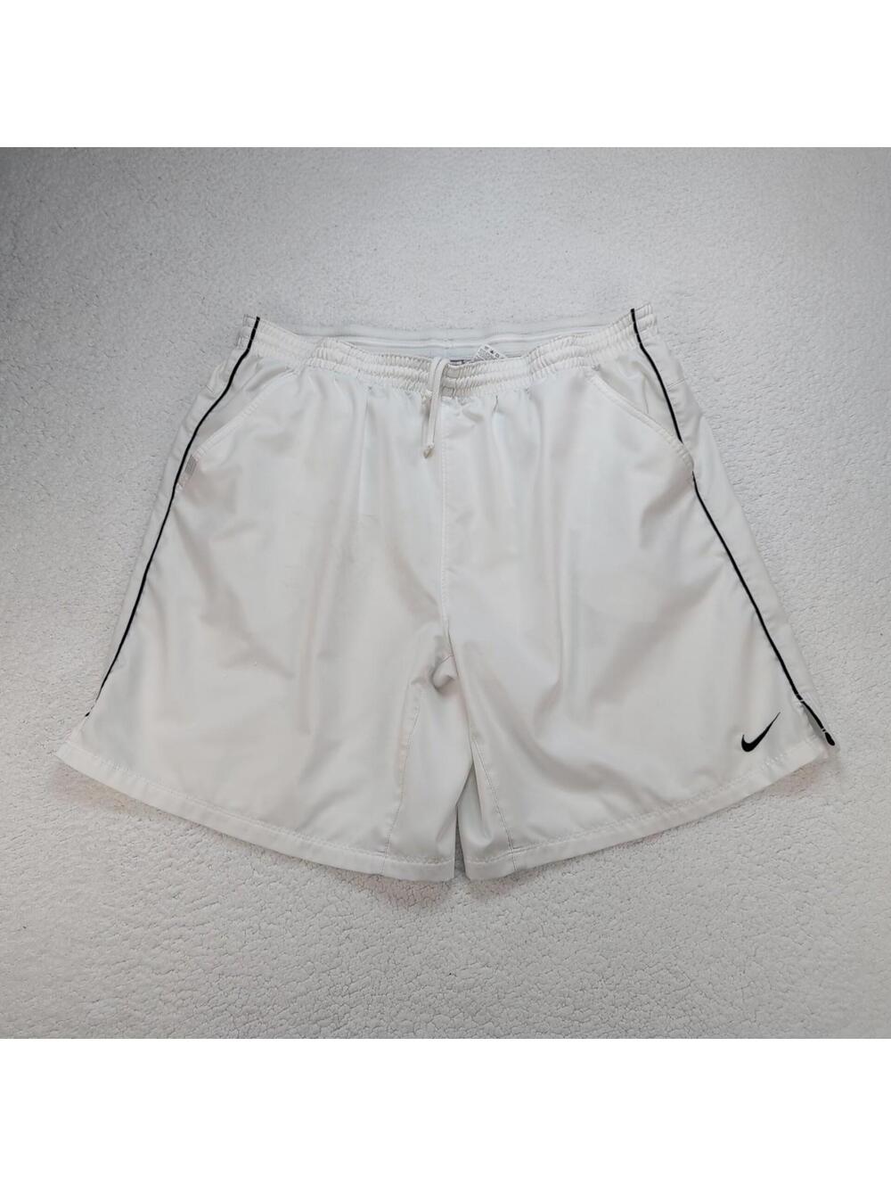 Nike FitDry Shorts Mens XL White Black Y2K Athletic Dri-Fit Style Lightweight 09